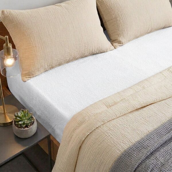 4Home DELUXE frottír lepedő fehér, 90–100 x 200 cm, 90–100 x 200 cm