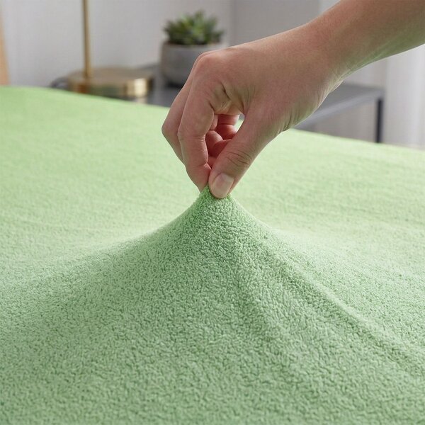 4Home DELUXE frottír lepedő zöld, 90–100 x 200 cm, 90–100 x 200 cm