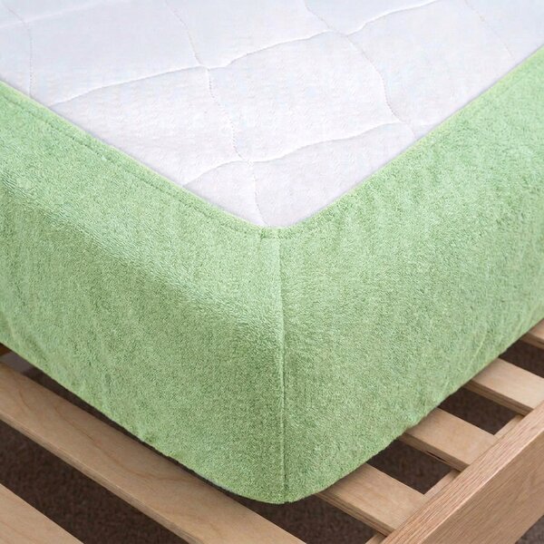 4Home DELUXE frottír lepedő zöld, 90–100 x 200 cm, 90–100 x 200 cm