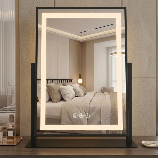 LED Tükör LUMI Black 30x40cm