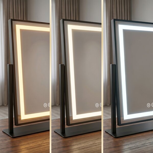 LED Tükör LUMI Black 30x40cm