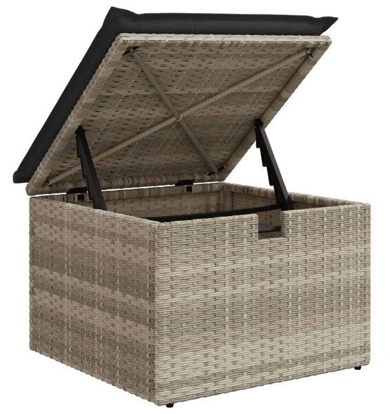 VidaXL Polyrattan Kerti Ülőgarnitúra - 9 részes, Világosszürke