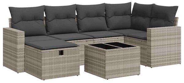 VidaXL Polyrattan Kerti Ülőgarnitúra - 7 részes