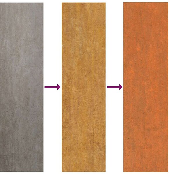 Rozsda színű corten acél kerti magaságyás 129 x 129 x 77 cm