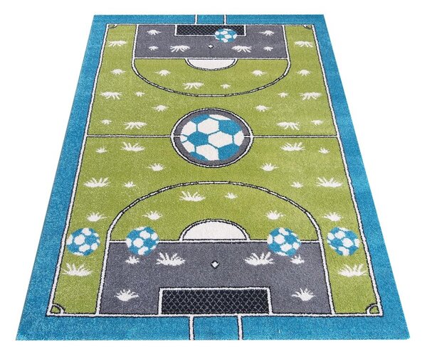 Modern szőnyeg gyerekszobába, focipálya motívummal fiúknak Szélesség: 120 cm | Hossz: 170 cm