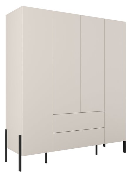 Gardróbszekrény Etsore 109, Laminált forgácslap, 210x184x60cm, Kasmír