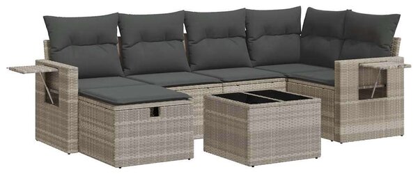 VidaXL Polyrattan Kerti Ülőgarnitúra - 7 részes