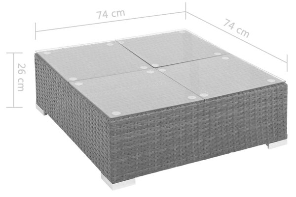 VidaXL Polyrattan Kerti Ülőgarnitúra - 7 részes