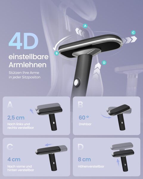 SONGMICS ergonomikus irodai szék állítható támasztékkal tintafekete