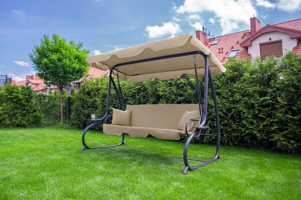 Funfit Garden Deluxe dönthető kerti Hintaágy - bézs