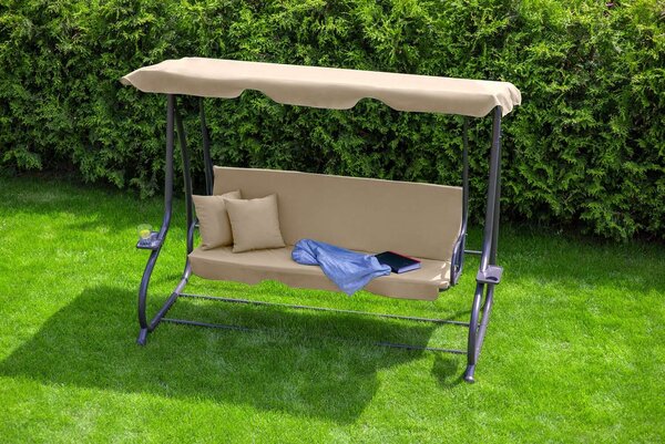 Funfit Garden Deluxe dönthető kerti Hintaágy - bézs