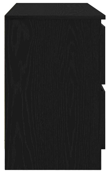 Fekete szerelt fa TV-szekrény 100x35x54 cm