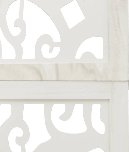 3 paneles fehér tömör császárfa térelválasztó