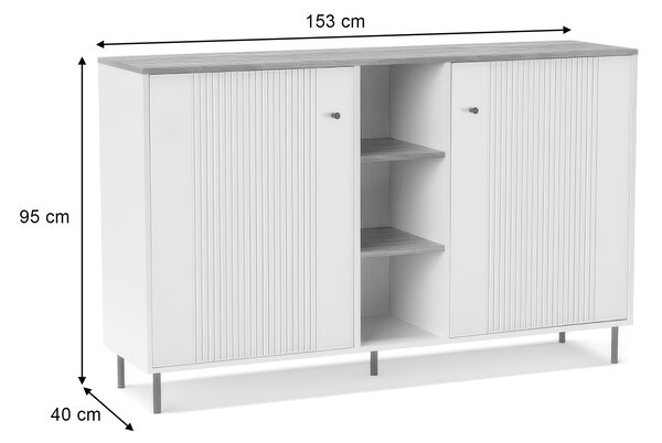 TIRAMISU polcos komód - kasmír/antik tölgy