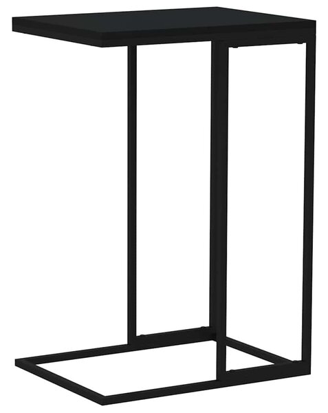 Fekete szerelt fa kisasztal 40 x 30 x 59 cm