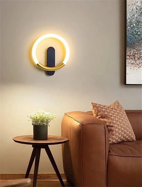 FALI LÁMPA LED LHJ068-W C BRUSH GOLD/BLACK