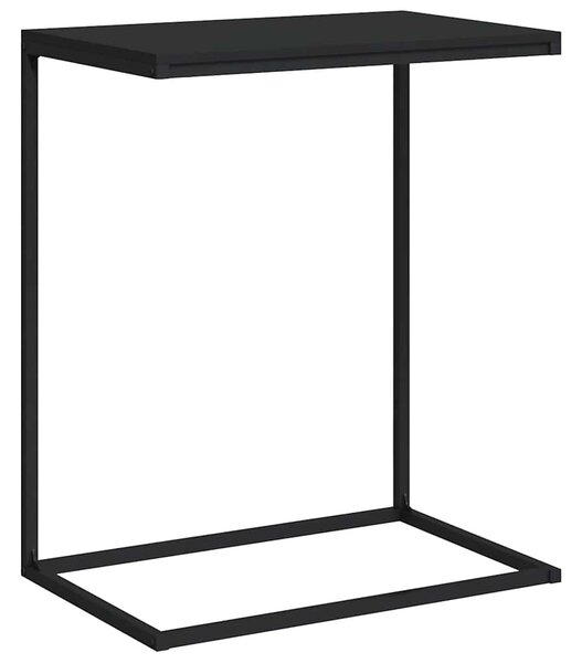 Fekete szerelt fa kisasztal 55 x 35 x 66 cm