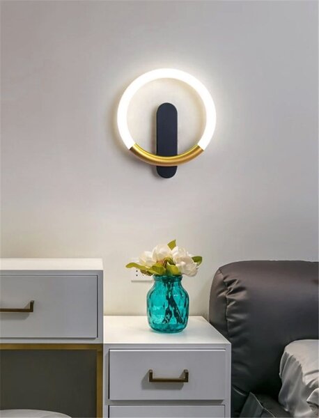 FALI LÁMPA LED LHJ068-W C BRUSH GOLD/BLACK