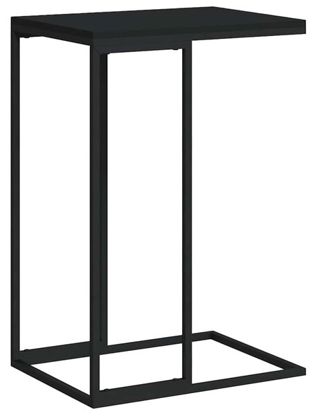 Fekete szerelt fa kisasztal 40 x 30 x 59 cm
