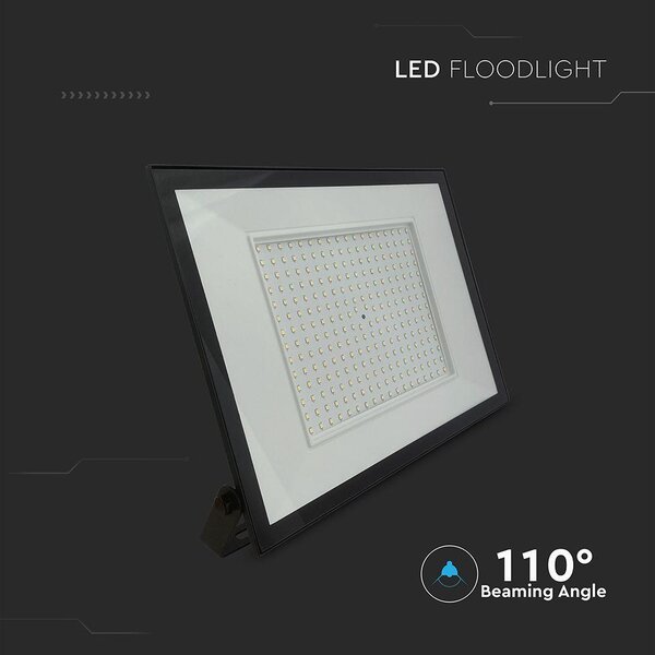 V-TAC FN-széria LED reflektor 200W természetes fehér, fekete házzal - SKU 23976