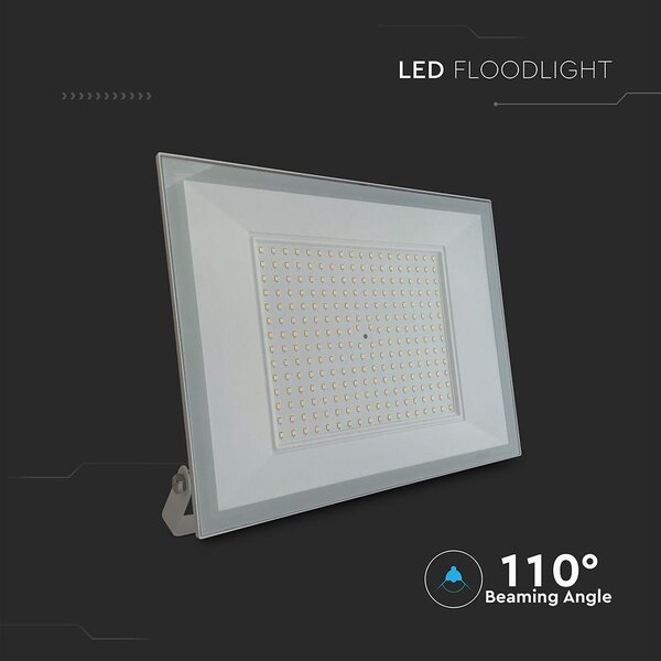 V-TAC FN-széria LED reflektor 200W természetes fehér, fehér házzal - SKU 23975