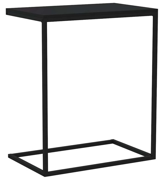 Fekete szerelt fa kisasztal 55 x 35 x 66 cm