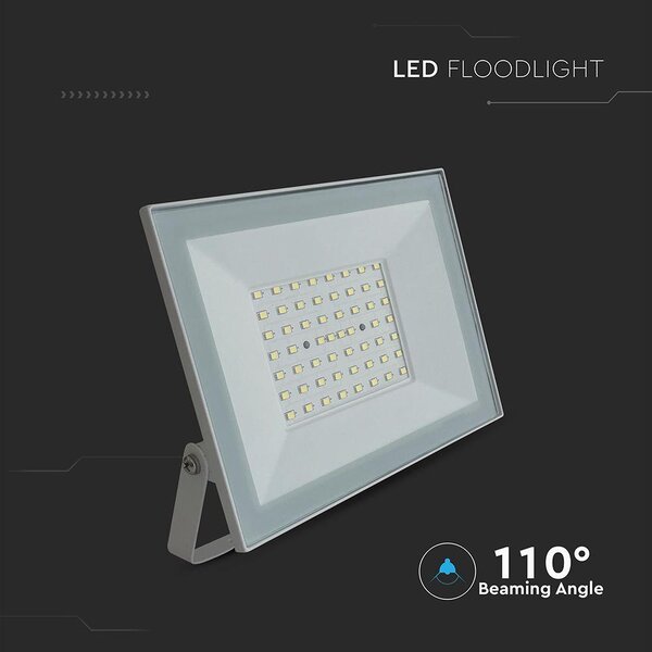 V-TAC FN-széria LED reflektor 50W természetes fehér, fehér házzal - SKU 23987