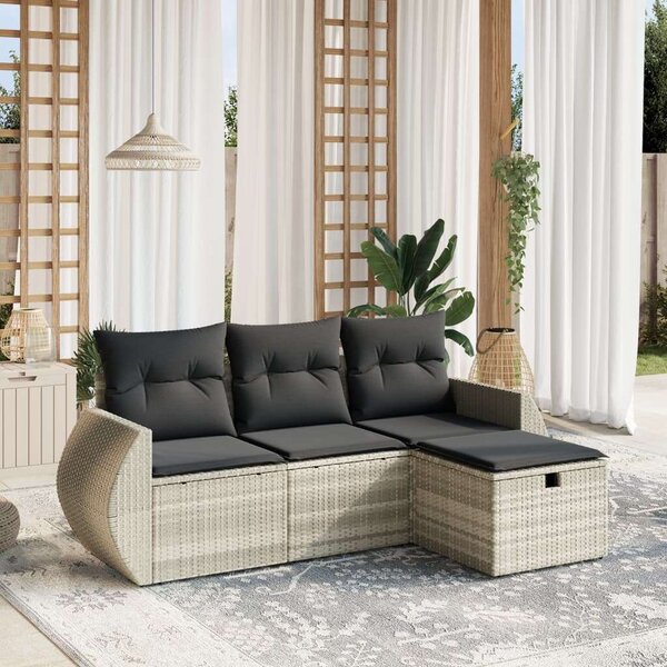 VidaXL Polyrattan Kerti Ülőgarnitúra - 4 részes