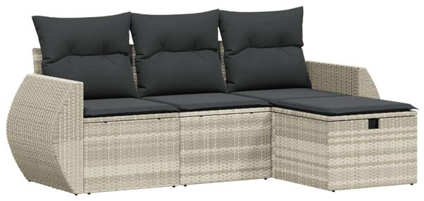 VidaXL Polyrattan Kerti Ülőgarnitúra - 4 részes