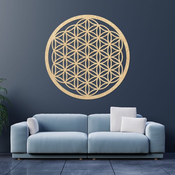 Mandala fa falfestmény - Élet Virága