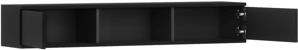 Polc szekrényekkel LANZZI 120 cm, fekete