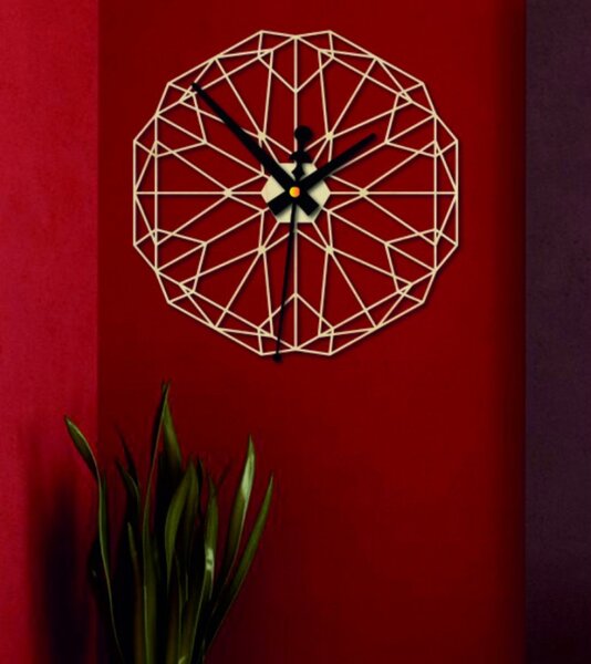 Geometrikus falióra rétegelt lemezből - CUDO