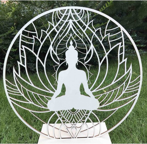 Falfestmény mandala és Buddha - SZOBA