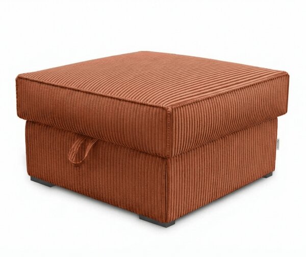 Terrakotta színű SMART COSARO taburet tárolóval 65x65 cm