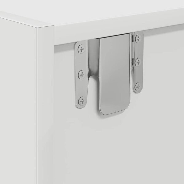 2 db fehér szerelt fa TV-szekrény 80x31x25,5 cm