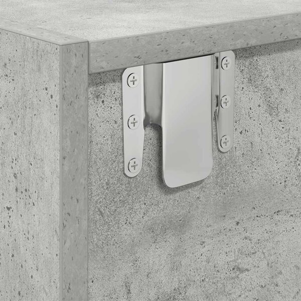 Betonszürke szerelt fa TV-szekrény 80x31x25,5 cm