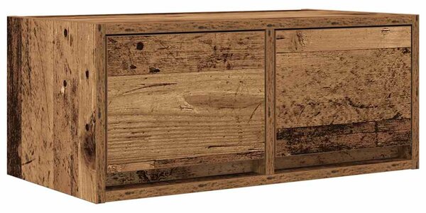 2 db antik fa szerelt fa fali TV-szekrény 60x31x25,5 cm