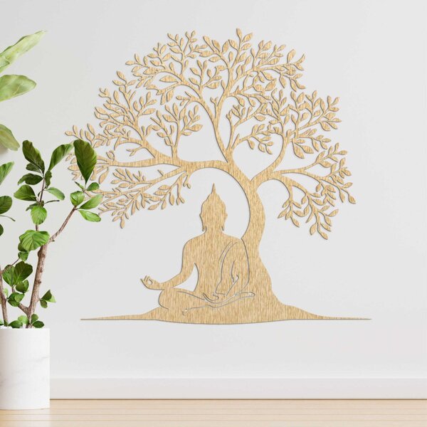 Fa dekoráció Buddha és életfa - MEARNE