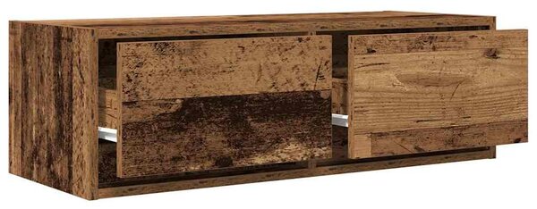 2 db antik fa szerelt fa fali TV-szekrény 80x31x25,5 cm