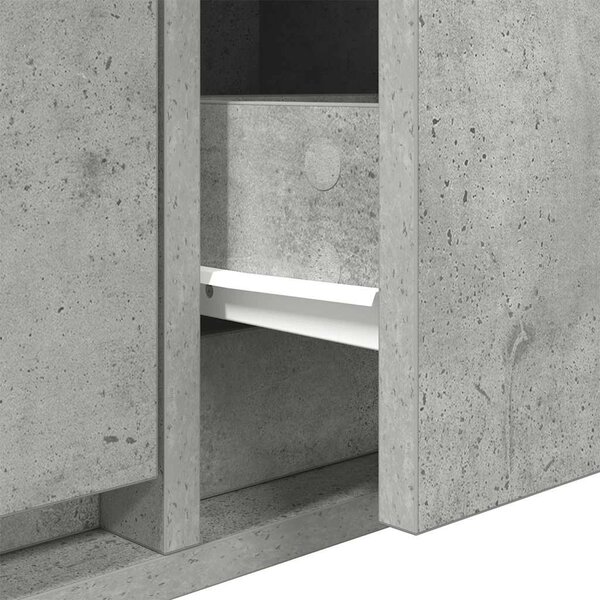 Betonszürke szerelt fa TV-szekrény 80x31x25,5 cm