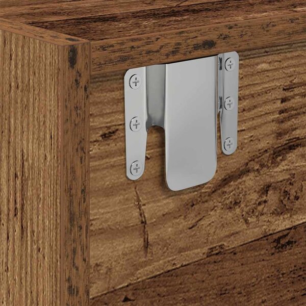 2 db antik fa szerelt fa fali TV-szekrény 80x31x25,5 cm