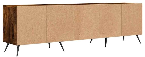 Füstös tölgy színű szerelt fa TV-szekrény 150 x 30 x 44,5 cm