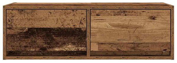 2 db antik fa szerelt fa fali TV-szekrény 80x31x25,5 cm