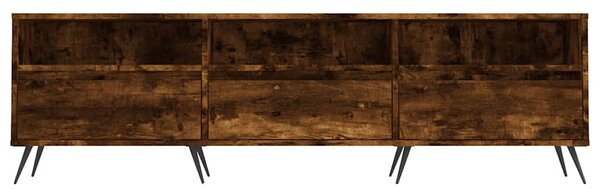 Füstös tölgy színű szerelt fa TV-szekrény 150 x 30 x 44,5 cm