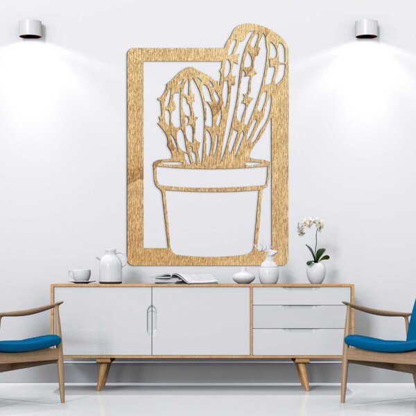 Designer fa falfestmény növényi motívummal - ELIEE
