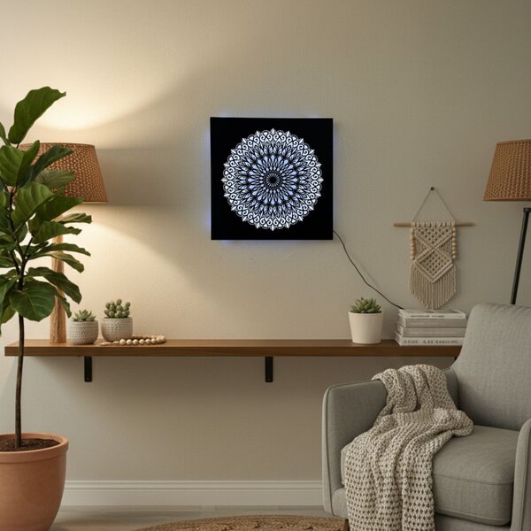 LED-es fa festmény Mandala – háttérvilágítású mandala | BAKE