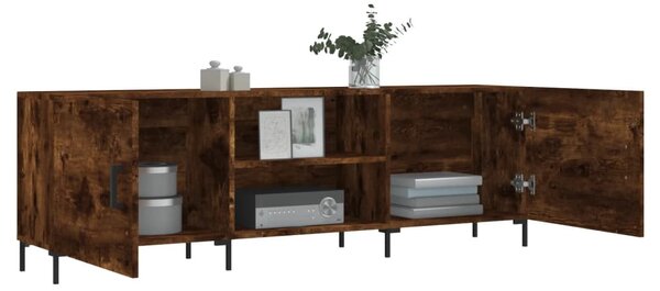 Füstös tölgy színű szerelt fa TV-szekrény 150 x 30 x 44,5 cm