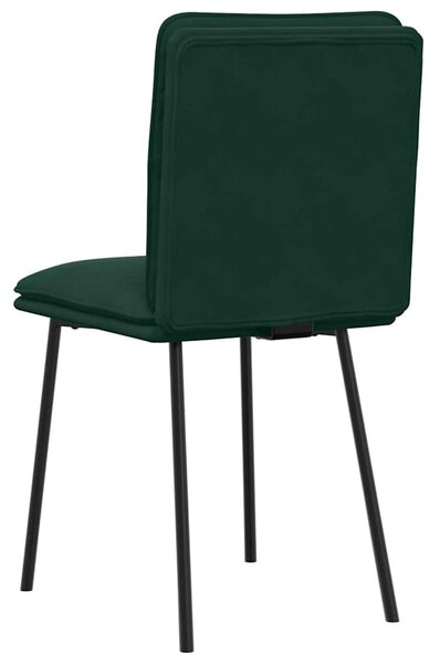 2 db sötétzöld bársony étkezőszék
