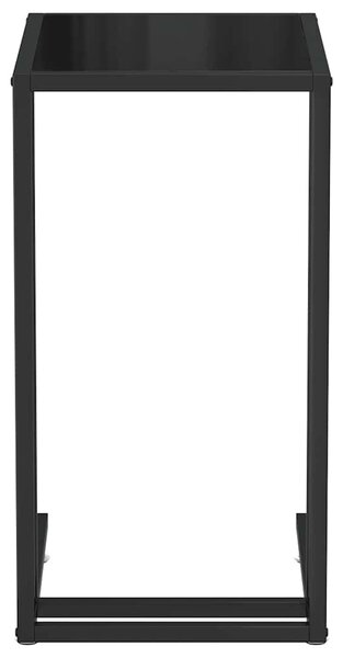 Fekete edzett üveg számítógép-kisasztal 50 x 35 x 65 cm