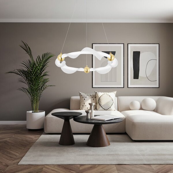 LED lámpa G010-CP WHITE/GOLD